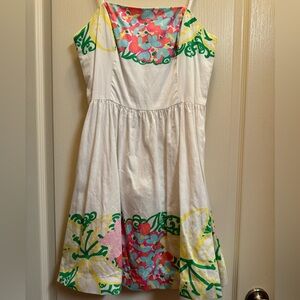 EUC Size 8 Lilly Pulitzer Lottie Resort White Strapless Dress